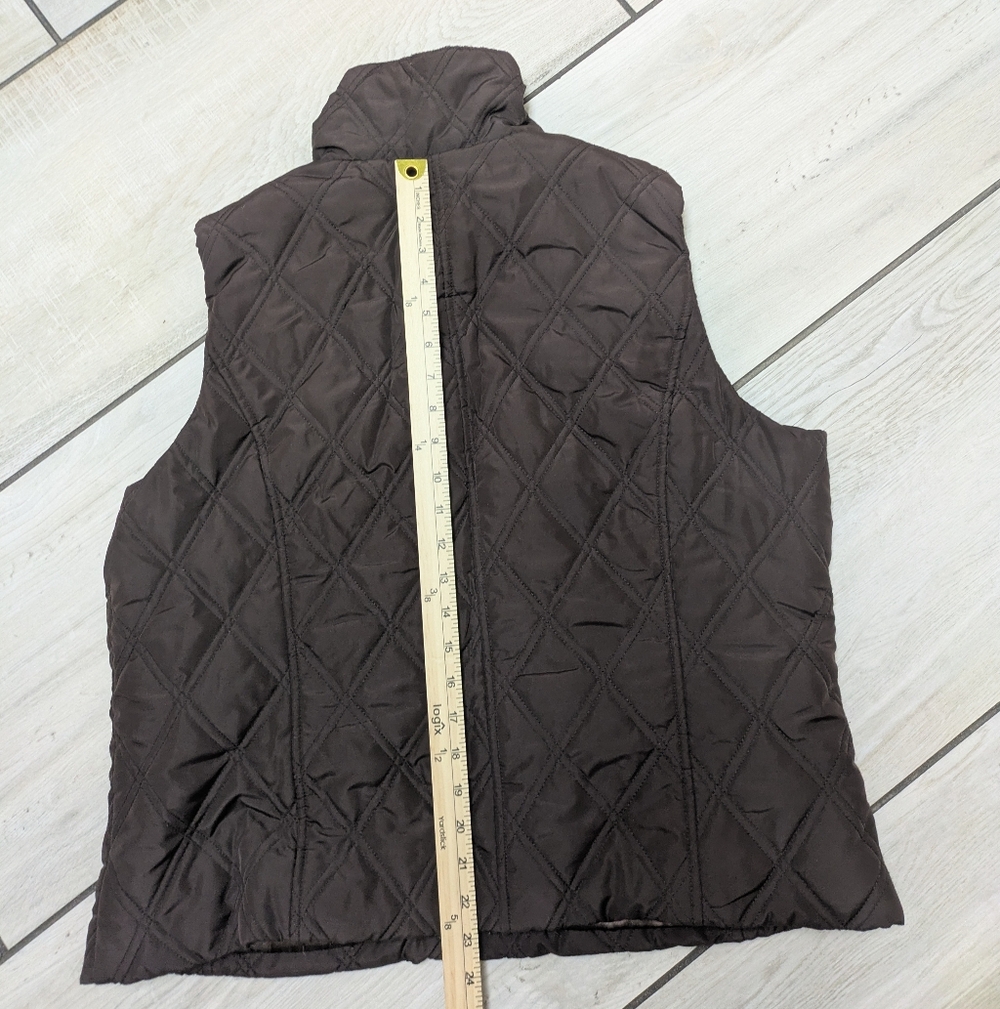 Weatherproof Brown Quilted Sleeveless Puffer Vest - Picture 3 of 8